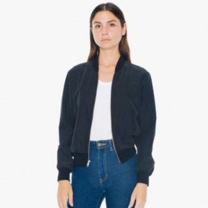 American Apparel Vintage Black Bomber Jacket in Small